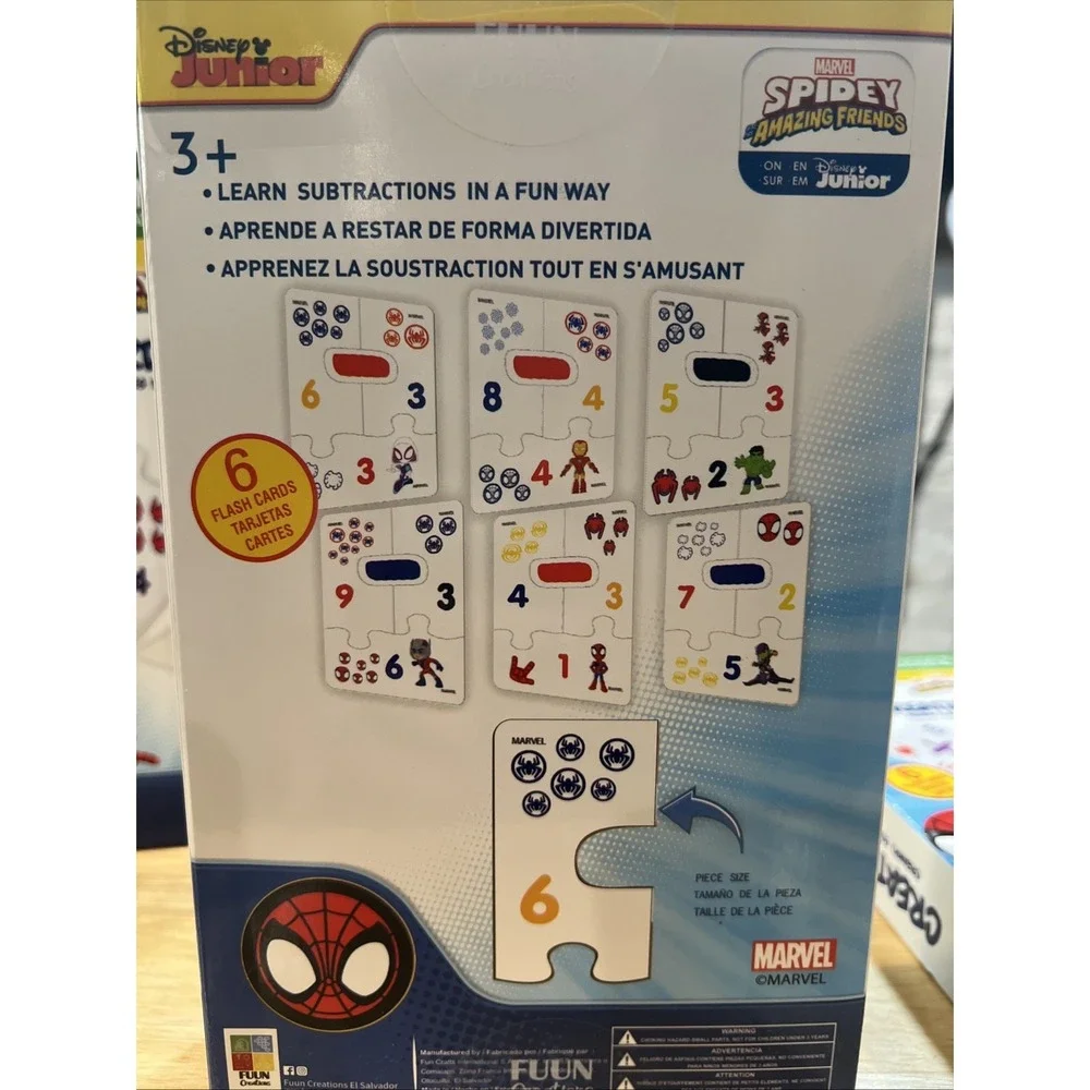 Disney‎ Junior Spidey & Amazing Friends Set Of 3 Flash Card Sets Learning Toys